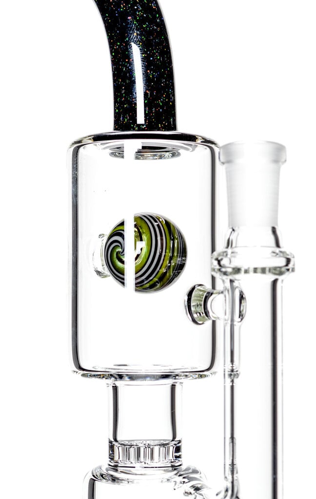 Toro Worked Jet Perc with Color Neck & Foot - Crushed Opal