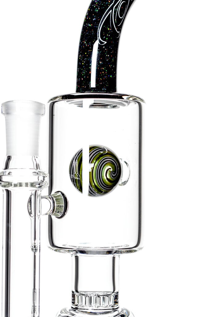 Toro Worked Jet Perc with Color Neck & Foot - Crushed Opal