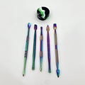 Stainless Steel Iridescent 5pc Dab Tool Set with Case