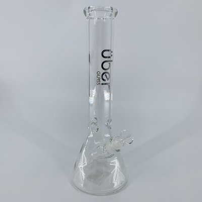 Uber Glass Beaker with Ice Catcher Water Pipe (14")