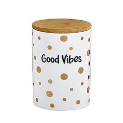 Good Vibes Luxury Stash Jar White