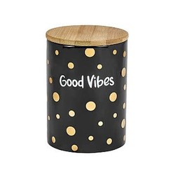 Good Vibes Luxury Stash Jar Black