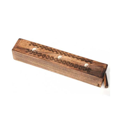 Wood Incense Box Inlay Yin Yang