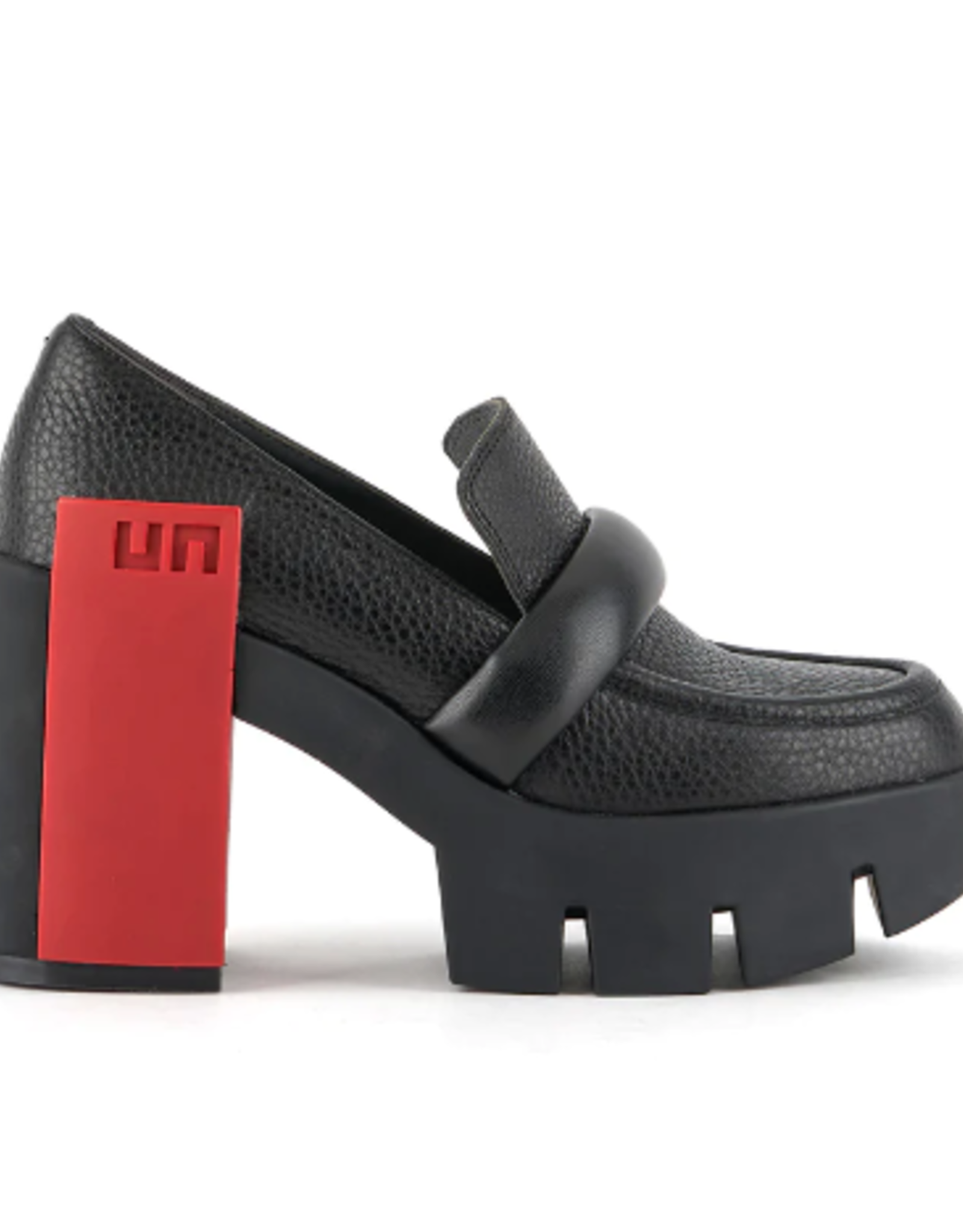 UNITED NUDE SHOES | GRIP LOAFER MID IN BLACK AND RED | B. PRINCE