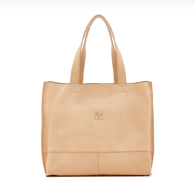 IL BISONTE VALENTINA TOTE BAG IN NATURAL LEATHER