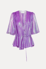 FORTE FORTE IRIS CHIFFON SILK CROSS TOP