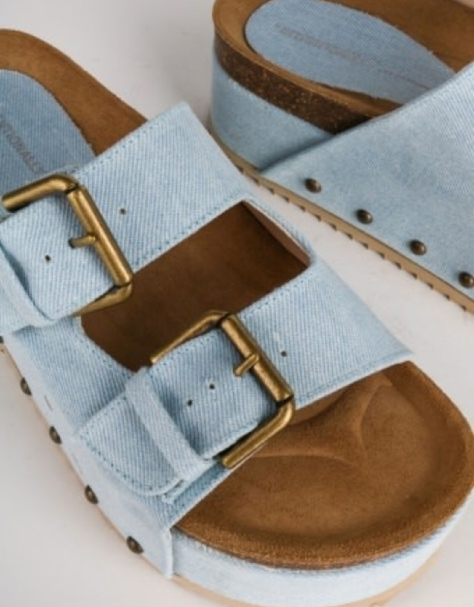 INTENTIONALLY BLANK COOPER PLATFORM SANDAL IN DENIM B. Prince