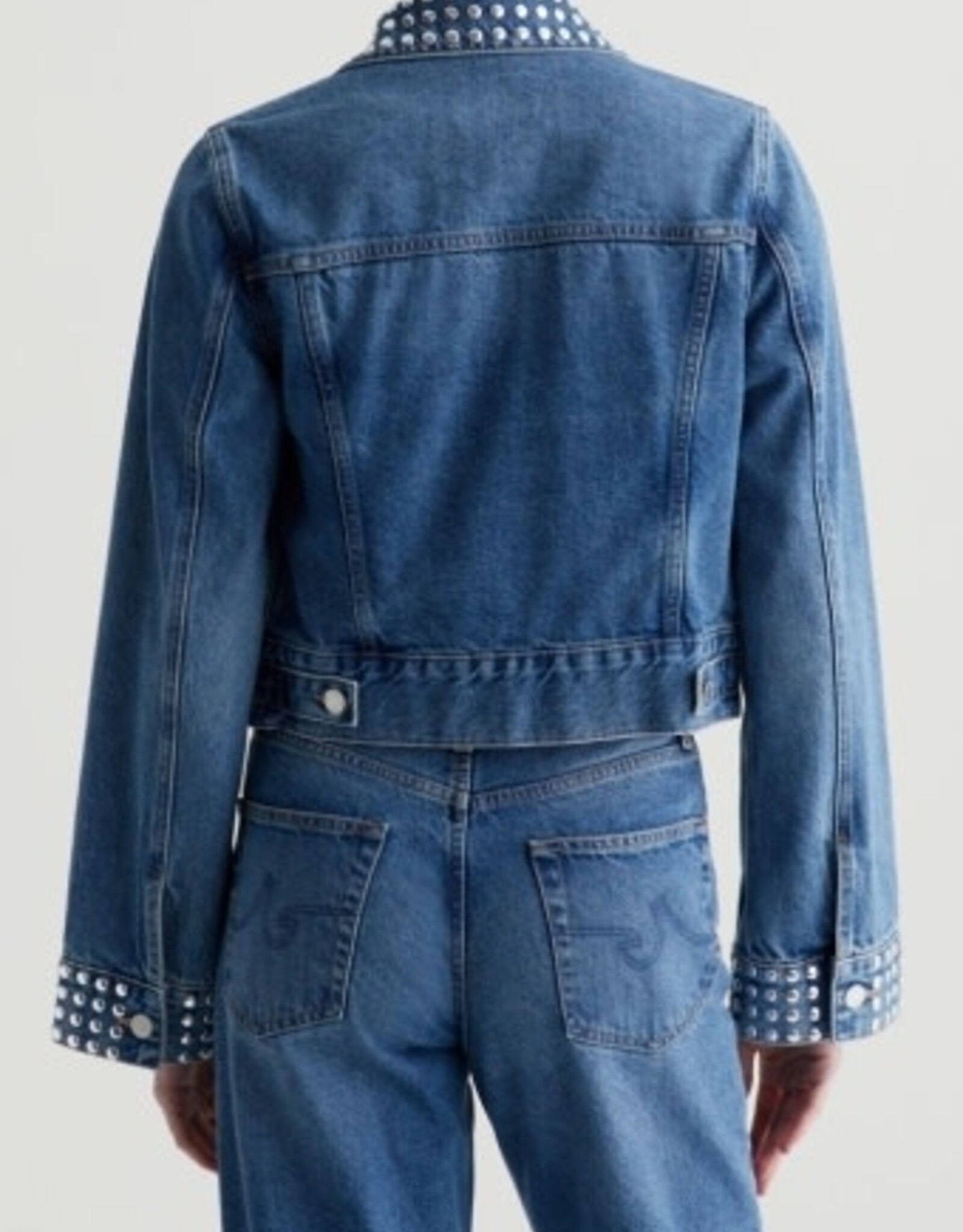 AG Adriano Goldschmied ISA STUDDED DENIM JACKET - B. Prince AG Adriano Goldschmied ISA STUDDED DENIM JACKET - B. Prince