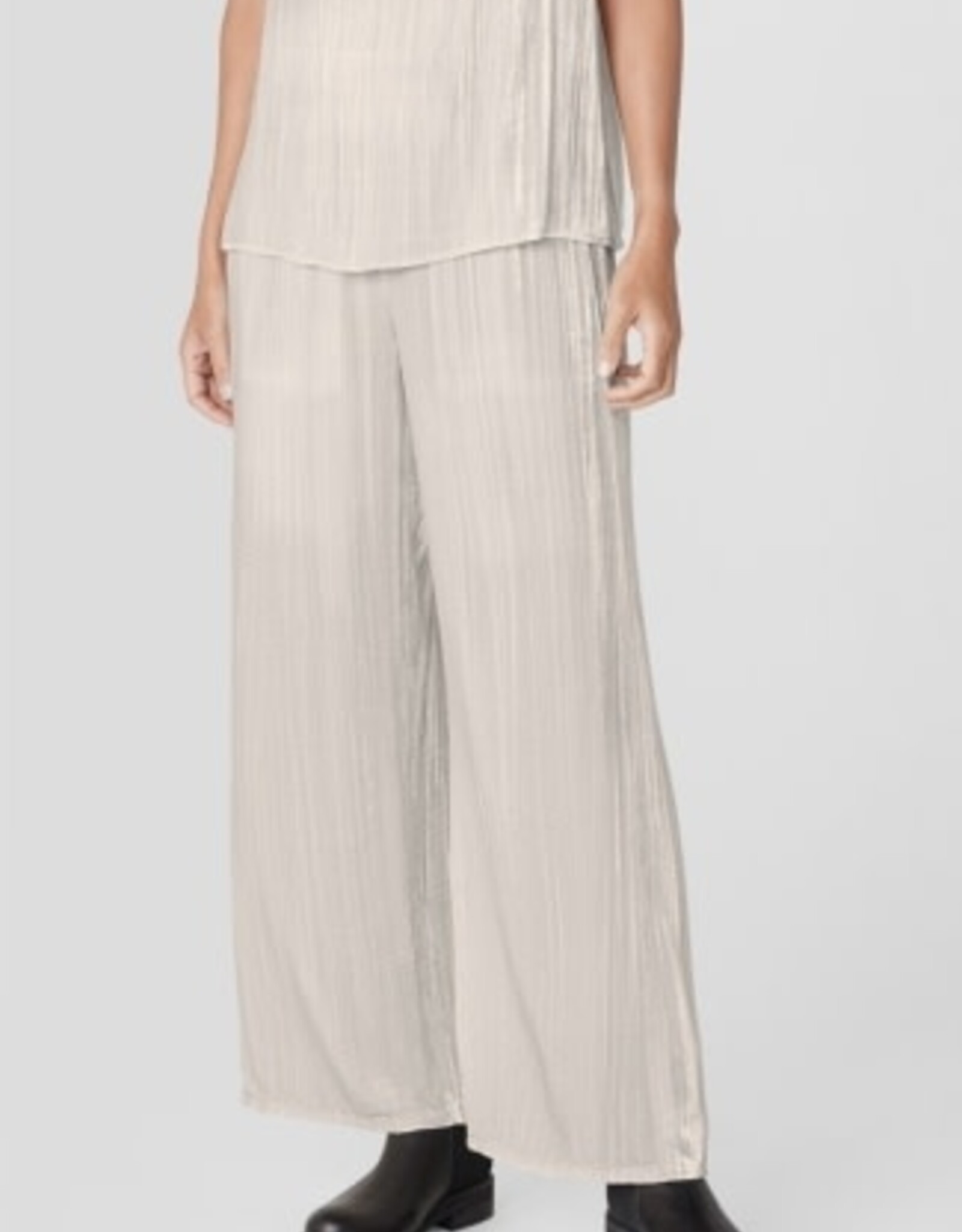 EILEEN FISHER CRUSHED VELVET WIDE LEG PANT