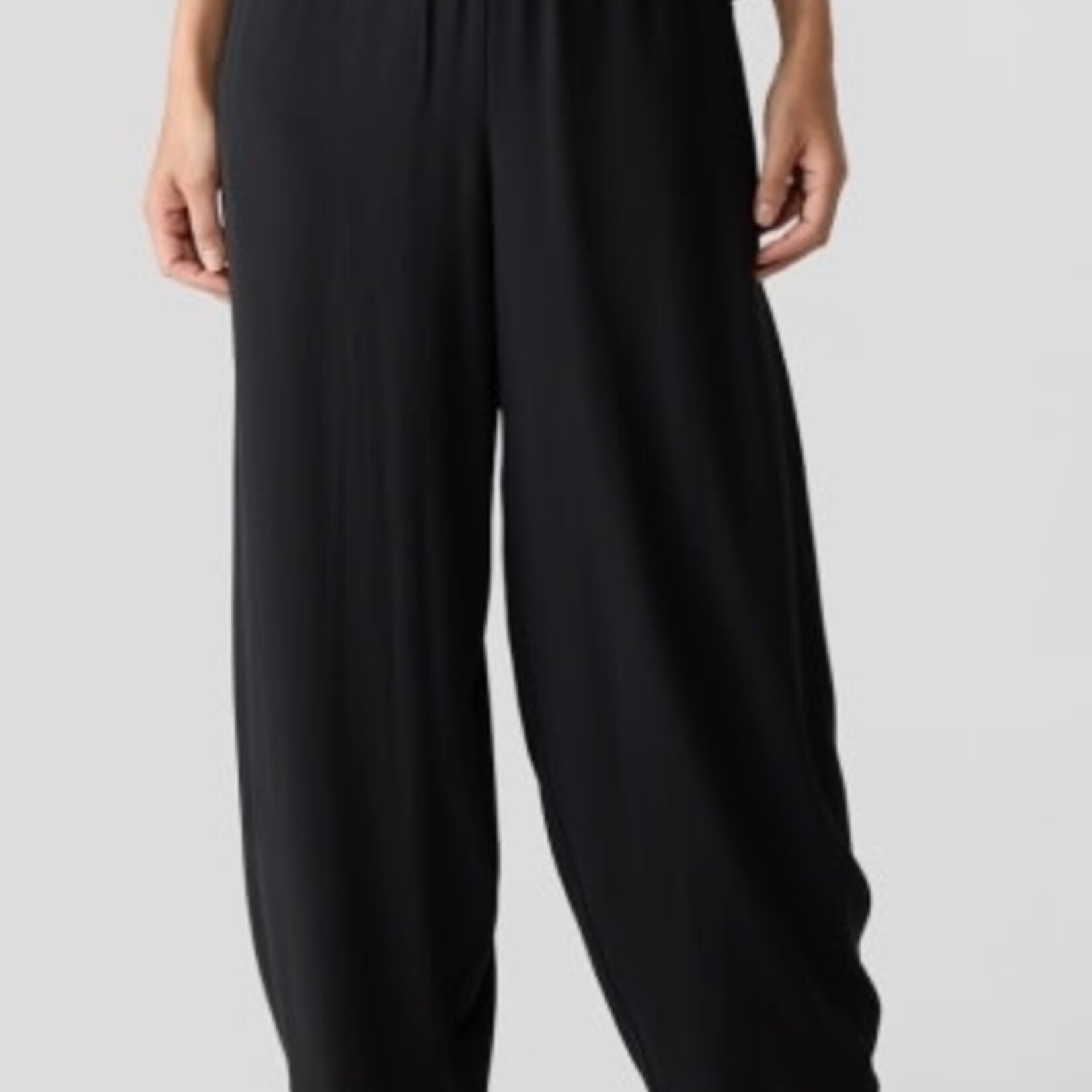EILEEN FISHER SILK CREPE ANKLE LANTERN PANT