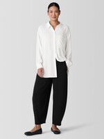 EILEEN FISHER SILK CREPE ANKLE PANT