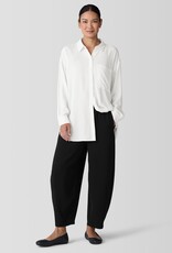 EILEEN FISHER SILK CREPE ANKLE LANTERN PANT