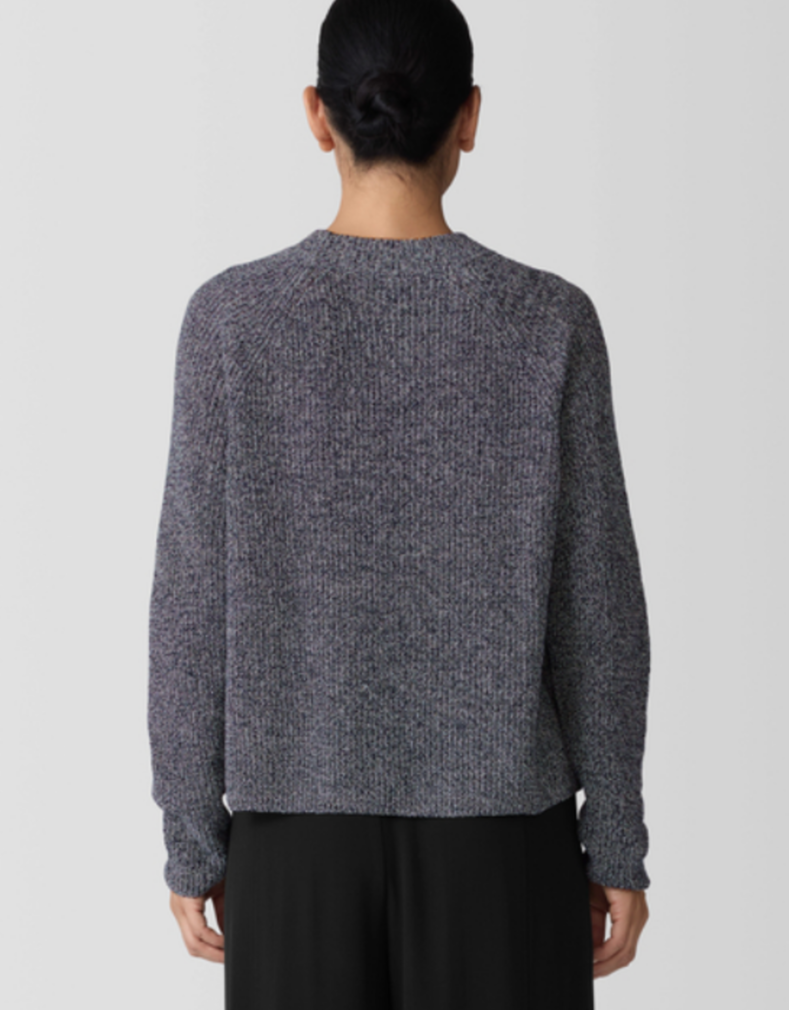 EILEEN FISHER Recycled Cotton Twist Mock Neck Top