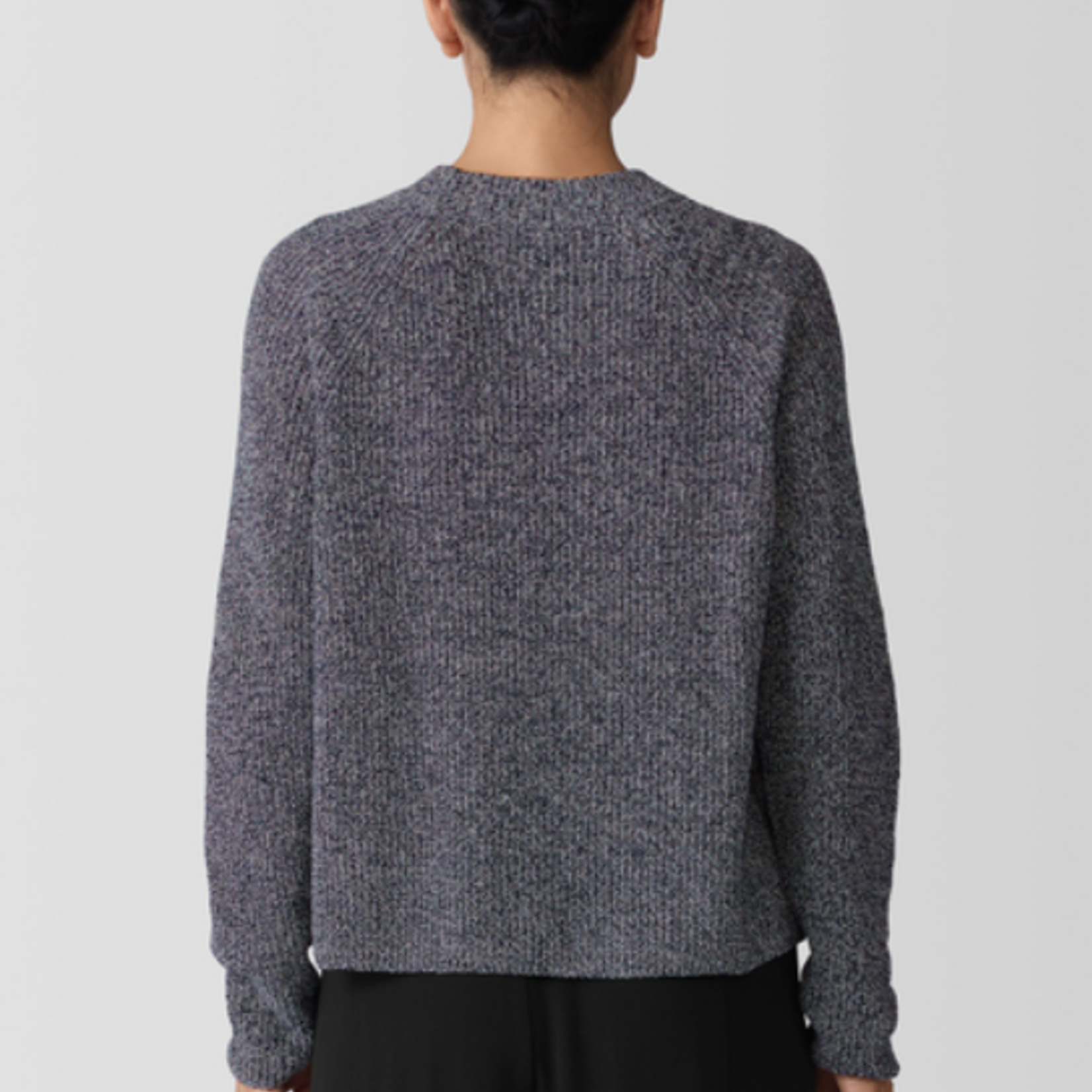 EILEEN FISHER Recycled Cotton Twist Mock Neck Top