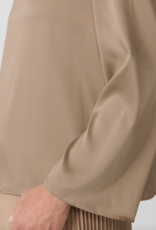 EILEEN FISHER STRETCH SILK CHARMEUSE TOP