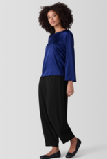 EILEEN FISHER STRETCH SILK CHARMEUSE TOP
