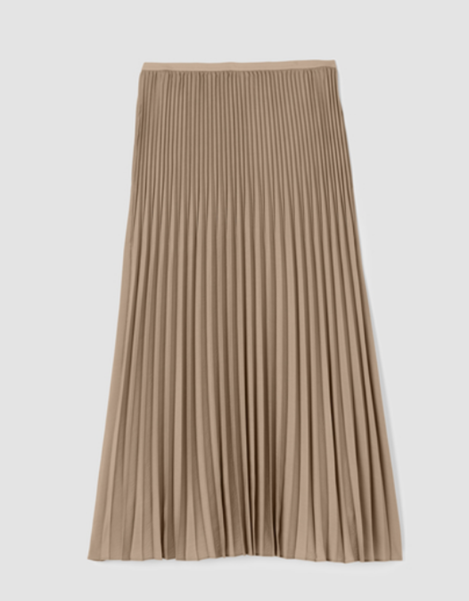 EILEEN FISHER WOVEN WOOL PLEATED SILK SKIRT
