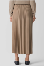 EILEEN FISHER WOVEN WOOL PLEATED SILK SKIRT