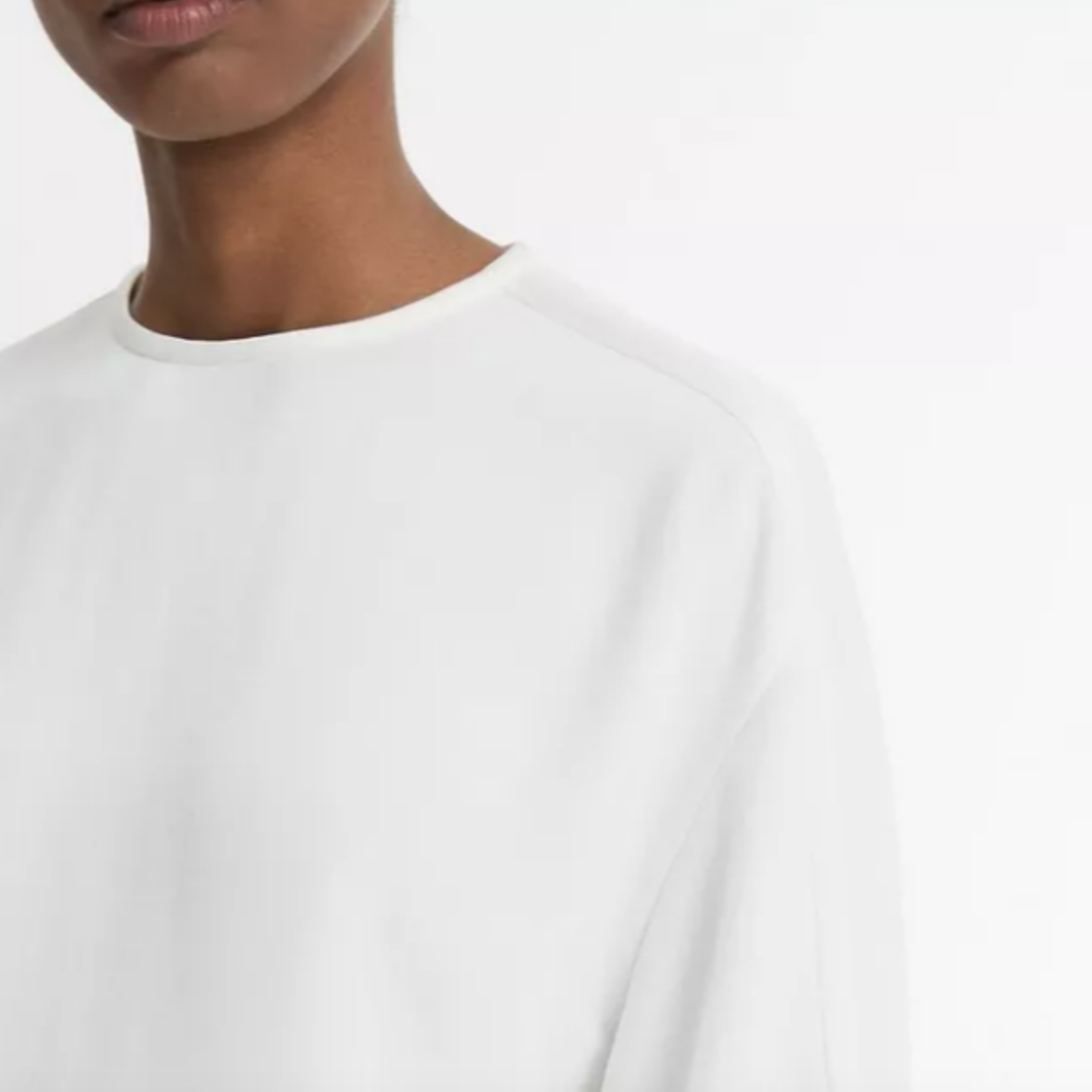 VINCE SATIN TRIMMED T SHIRT