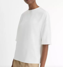 VINCE SATIN TRIMMED T SHIRT