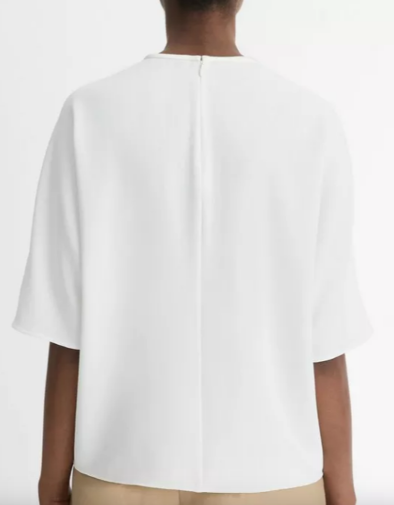 VINCE SATIN TRIMMED T SHIRT
