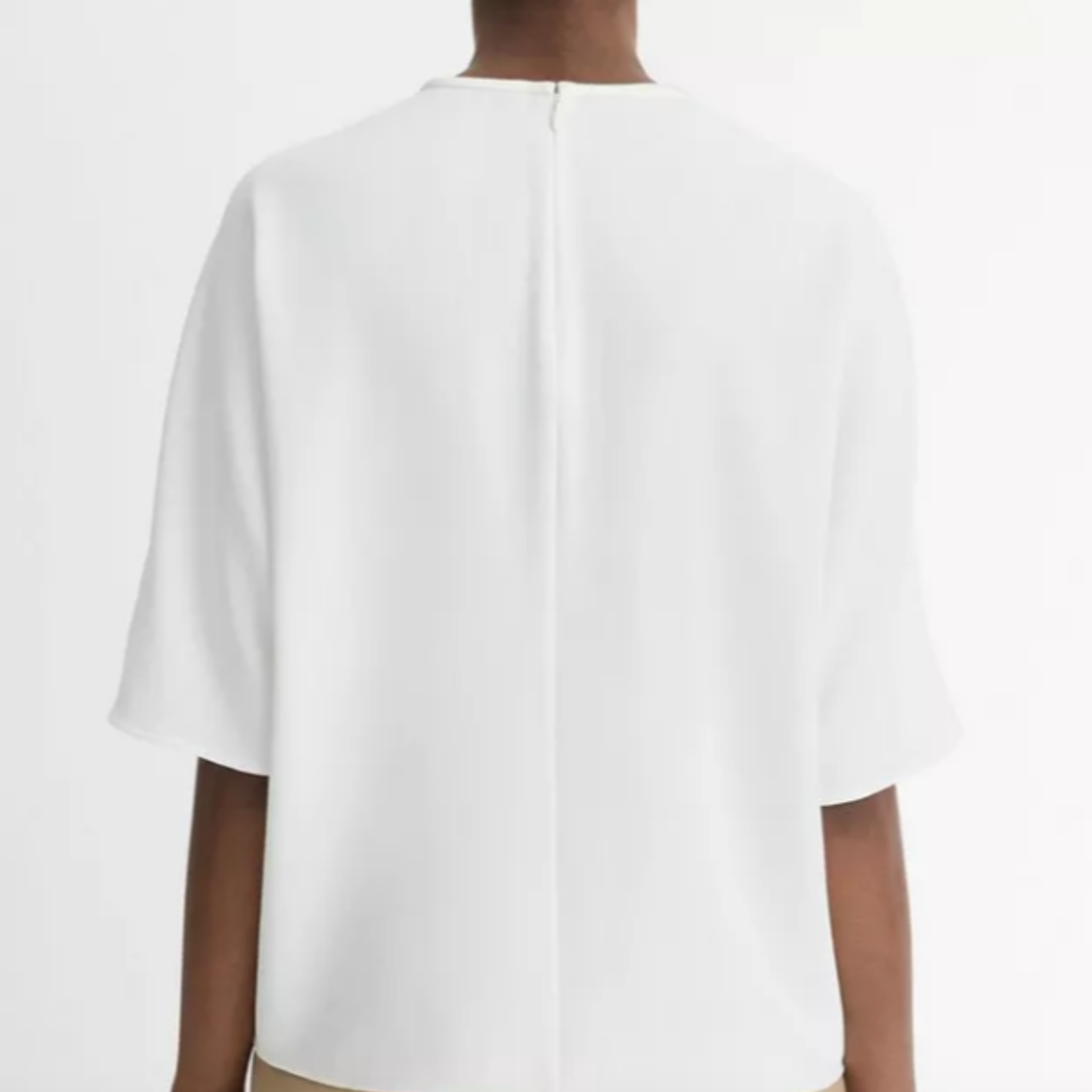 VINCE SATIN TRIMMED T SHIRT