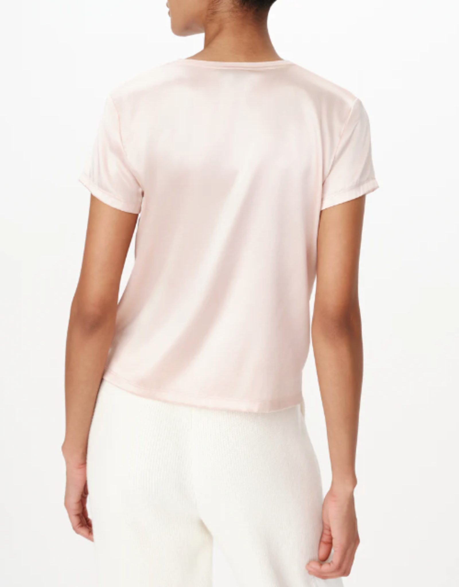 ATM STRETCH CHARMEUSE TEE