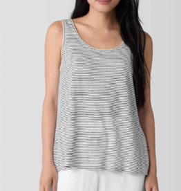 EILEEN FISHER SCOOP NECK STRIPE TANK