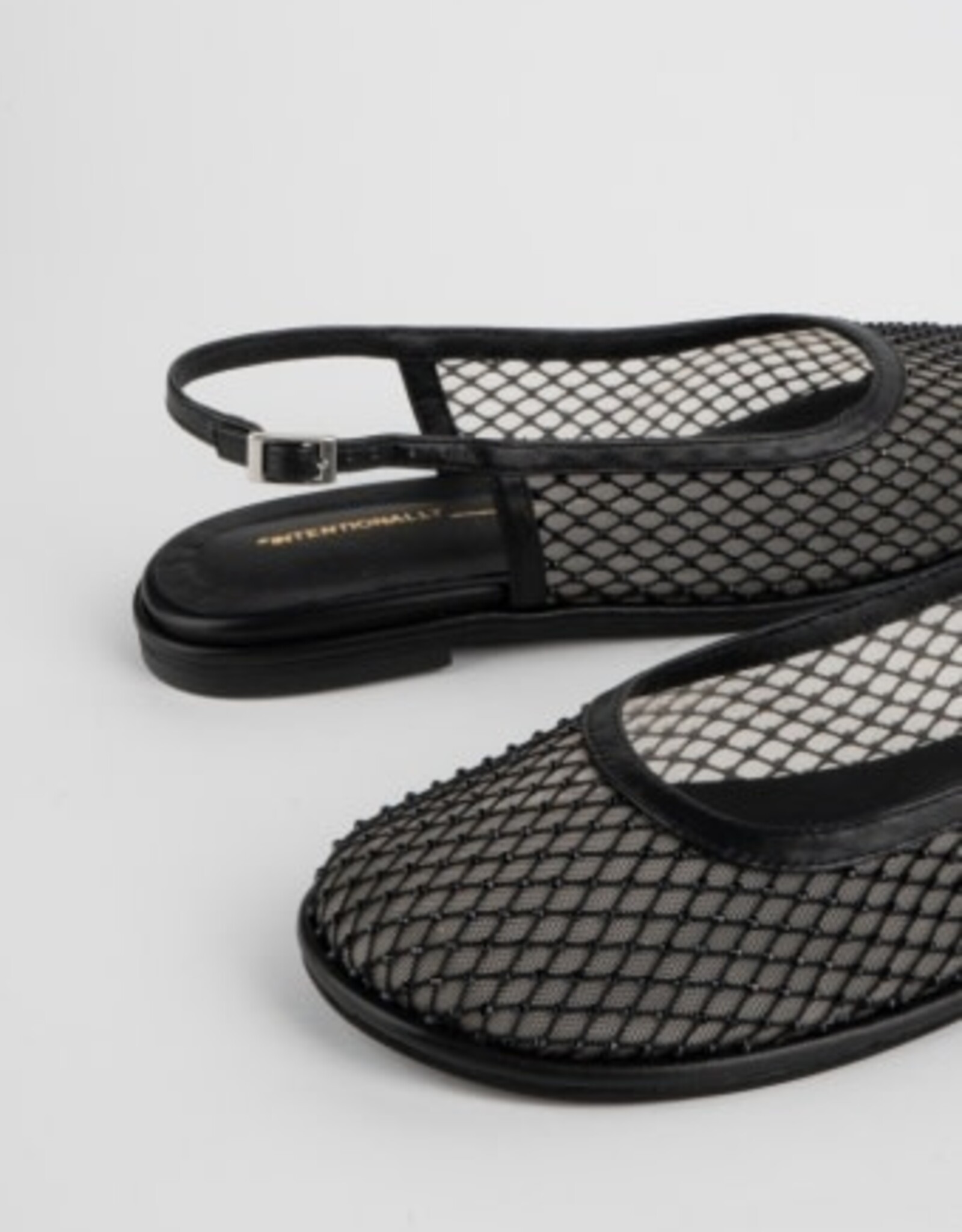 INTENTIONALLY BLANK ANNA MESH SLINGBACK FLAT