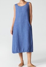 EILEEN FISHER WASHED ORGANIC LANTERN DRESS