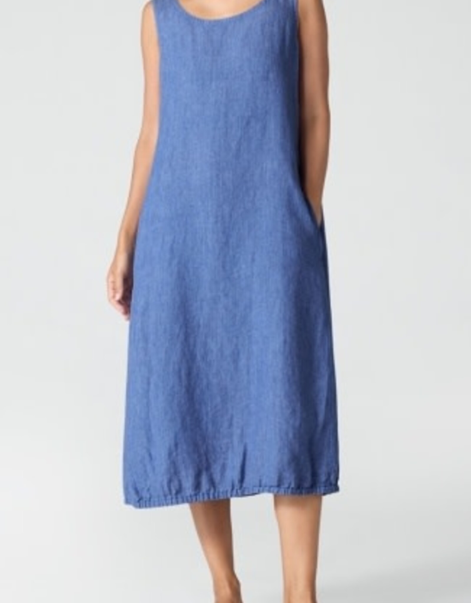 EILEEN FISHER WASHED ORGANIC LANTERN DRESS