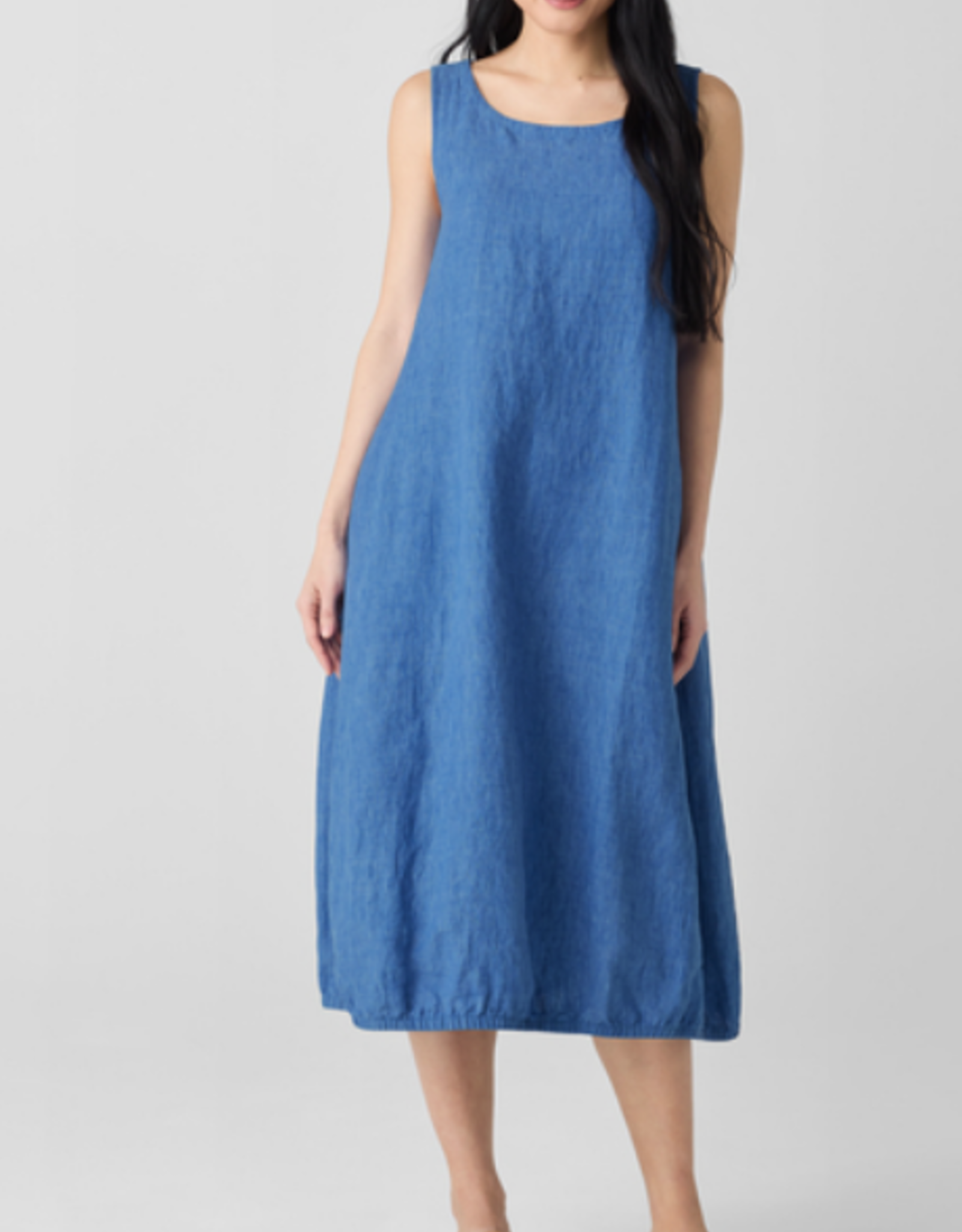 EILEEN FISHER WASHED ORGANIC LANTERN DRESS