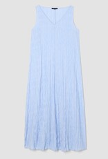 EILEEN FISHER CRUSHED SILK V-NECK DRESS