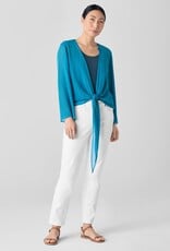 EILEEN FISHER SHEER SILK TIE JACKET