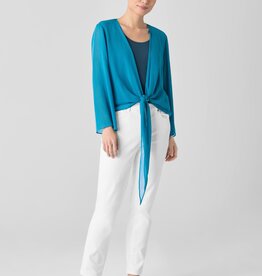 EILEEN FISHER SHEER SILK TIE JACKET