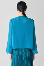 EILEEN FISHER SHEER SILK TIE JACKET