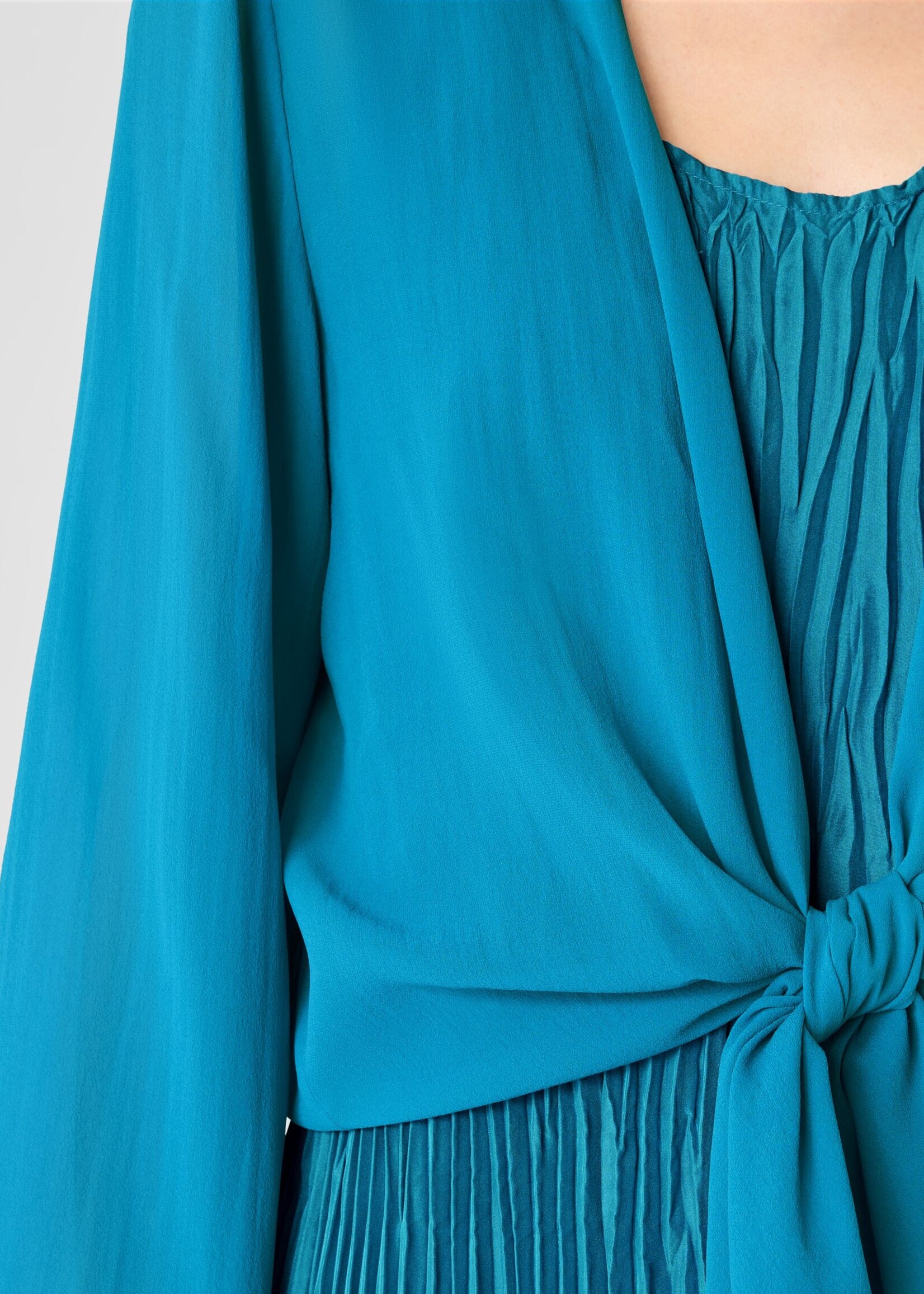 EILEEN FISHER SHEER SILK TIE JACKET