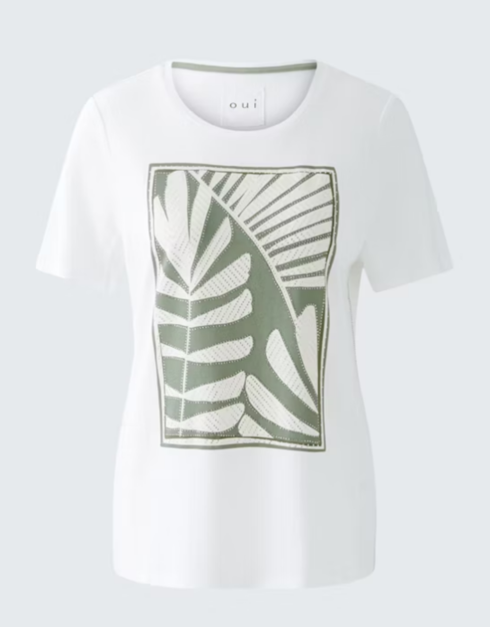 OUI LEAF PRINT TEE