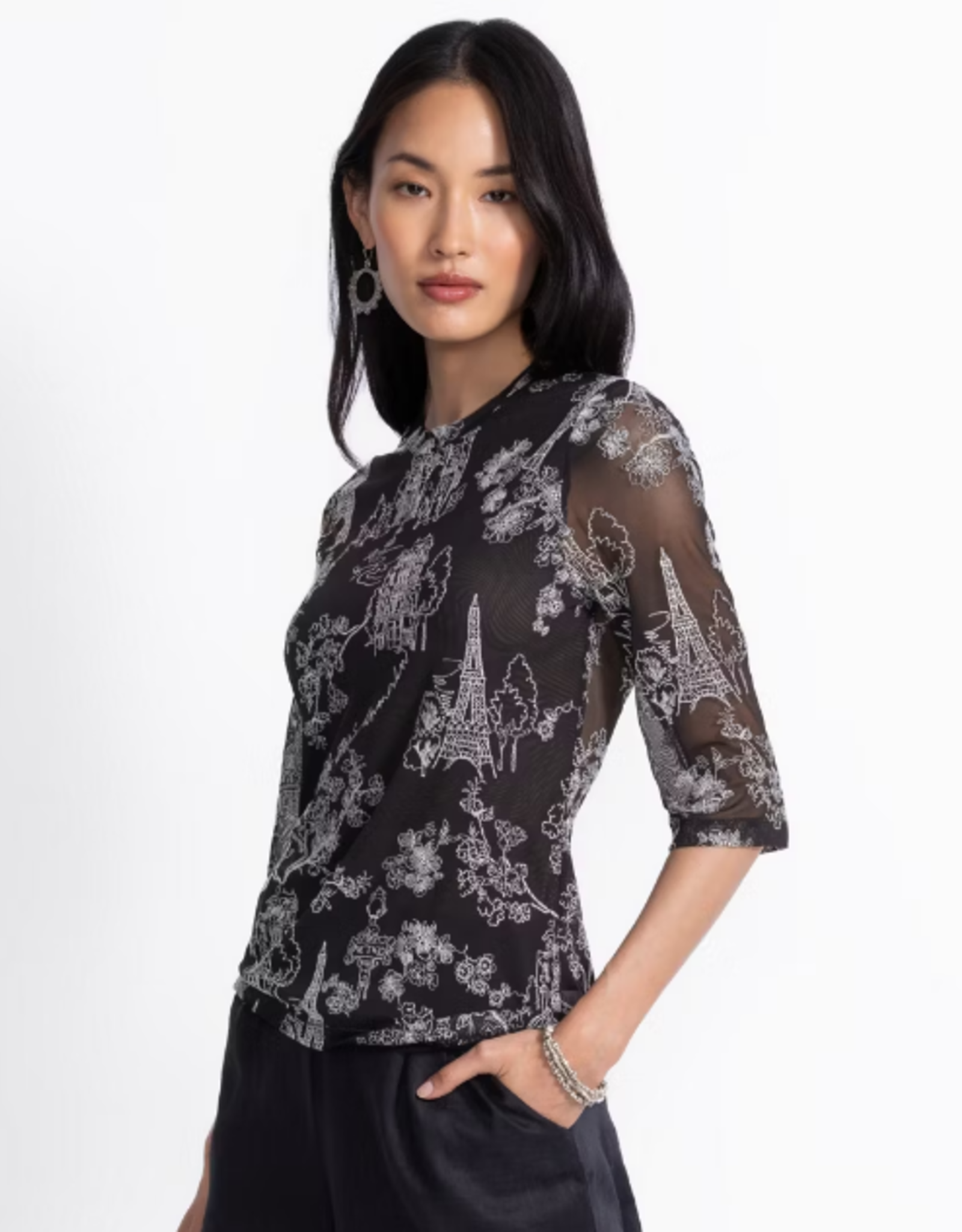 JOHNNY WAS KAIA MESH TEE