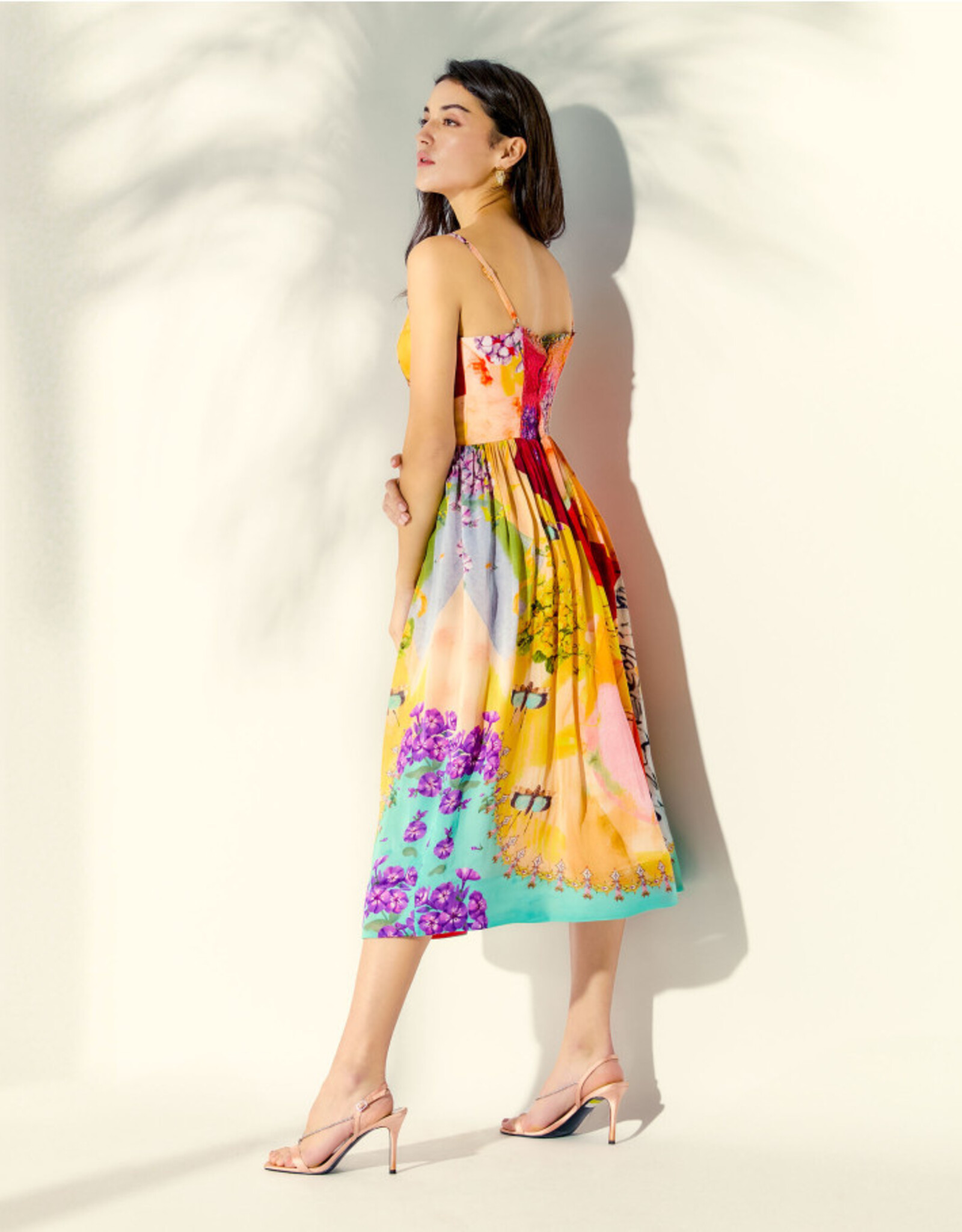 FALGUNI SPRING WHISPERS MIDI DRESS