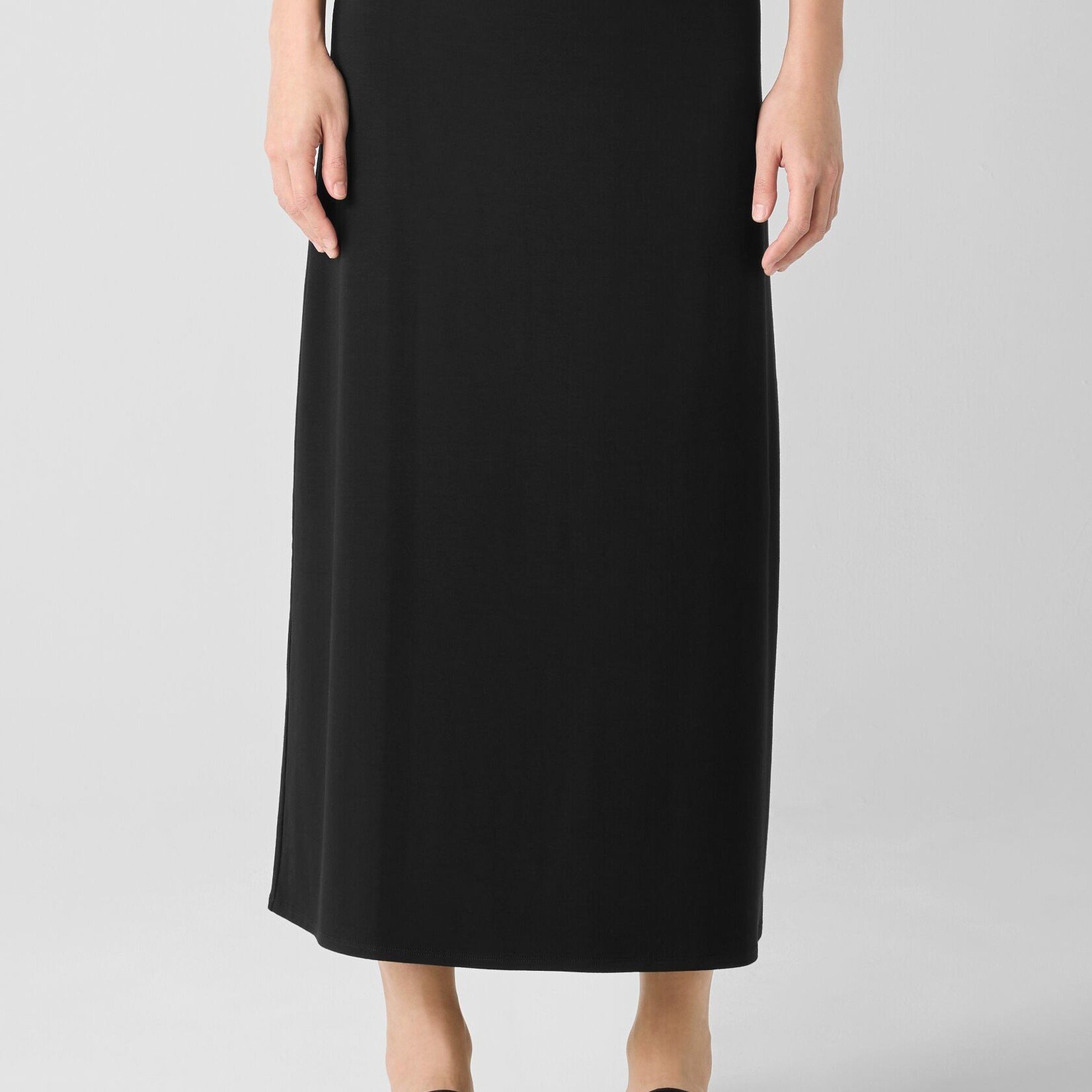 EILEEN FISHER STRETCH JERSEY A LINE SKIRT