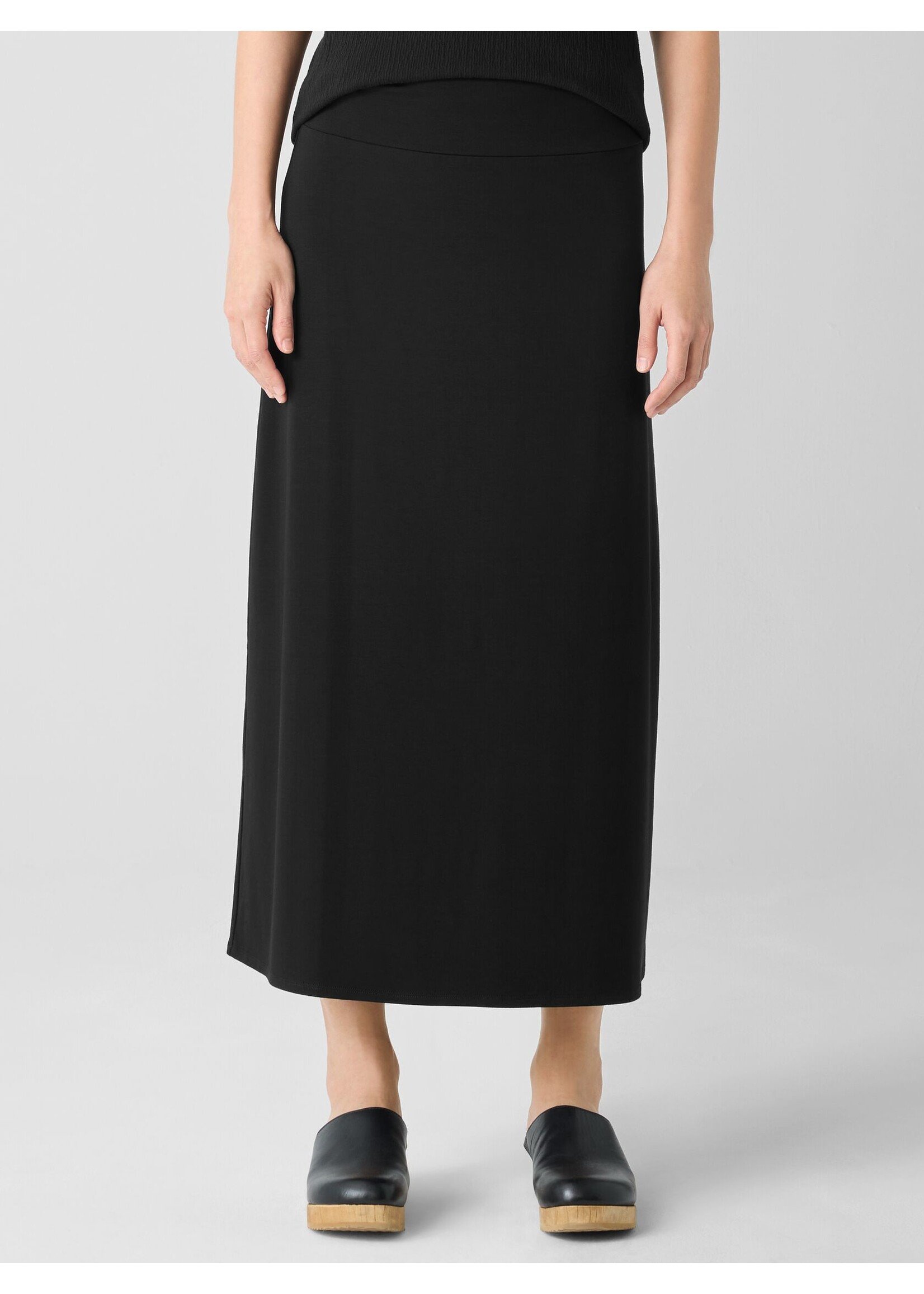 EILEEN FISHER STRETCH JERSEY A LINE SKIRT