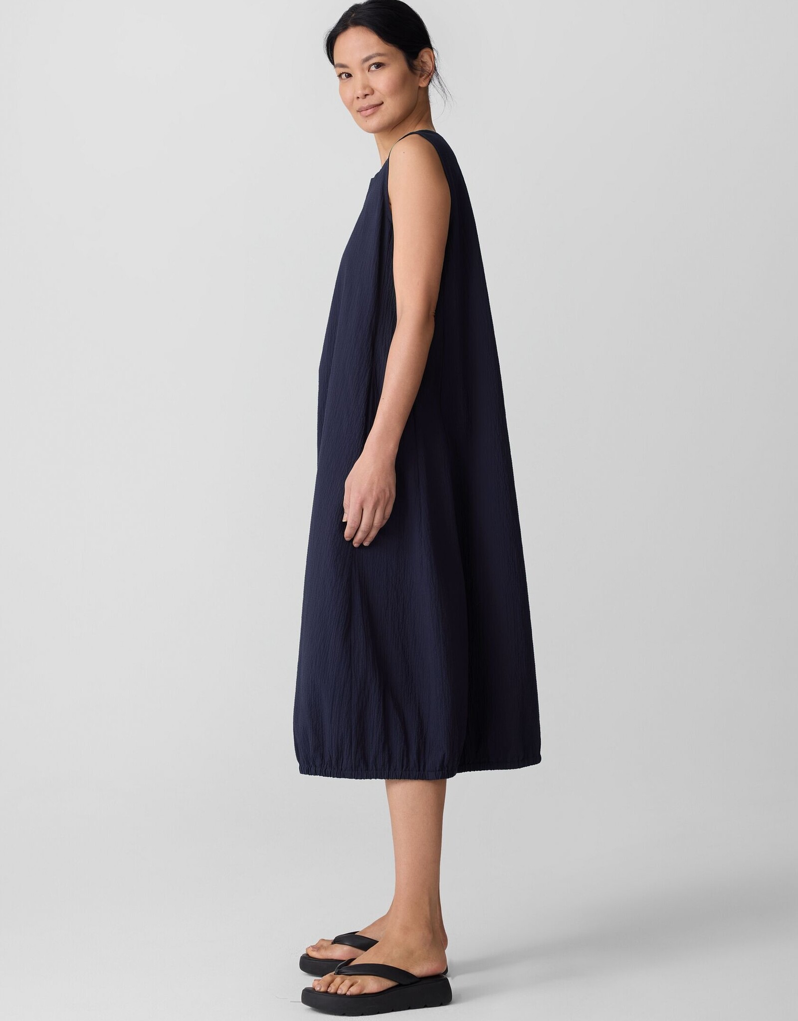 EILEEN FISHER COTTON LANTERN DRESS