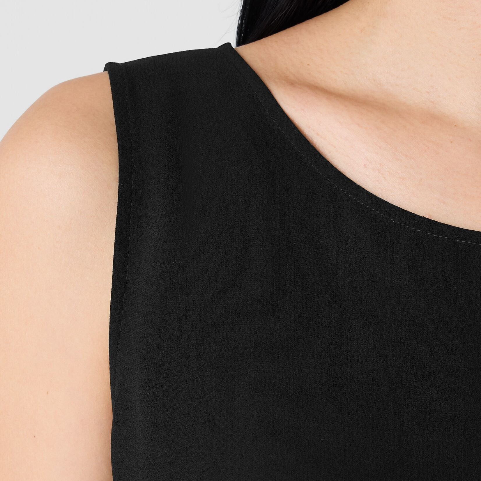 EILEEN FISHER SILK CREPE LONG TANK