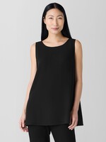 EILEEN FISHER SILK CREPE LONG TANK