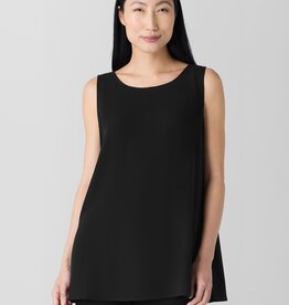 EILEEN FISHER SILK CREPE LONG TANK