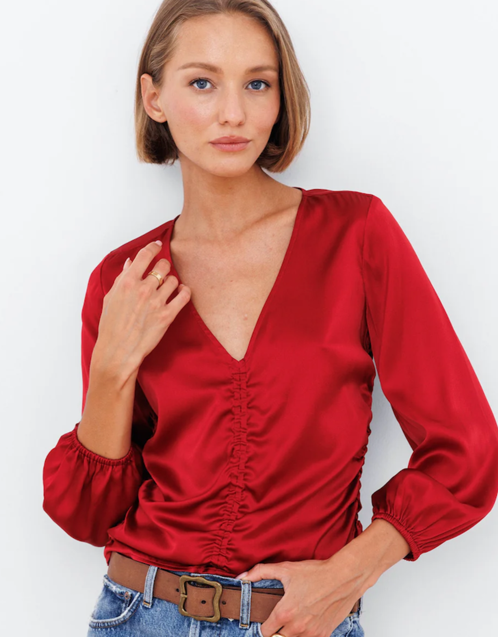 GO SILK GO SCRUNCH TOP