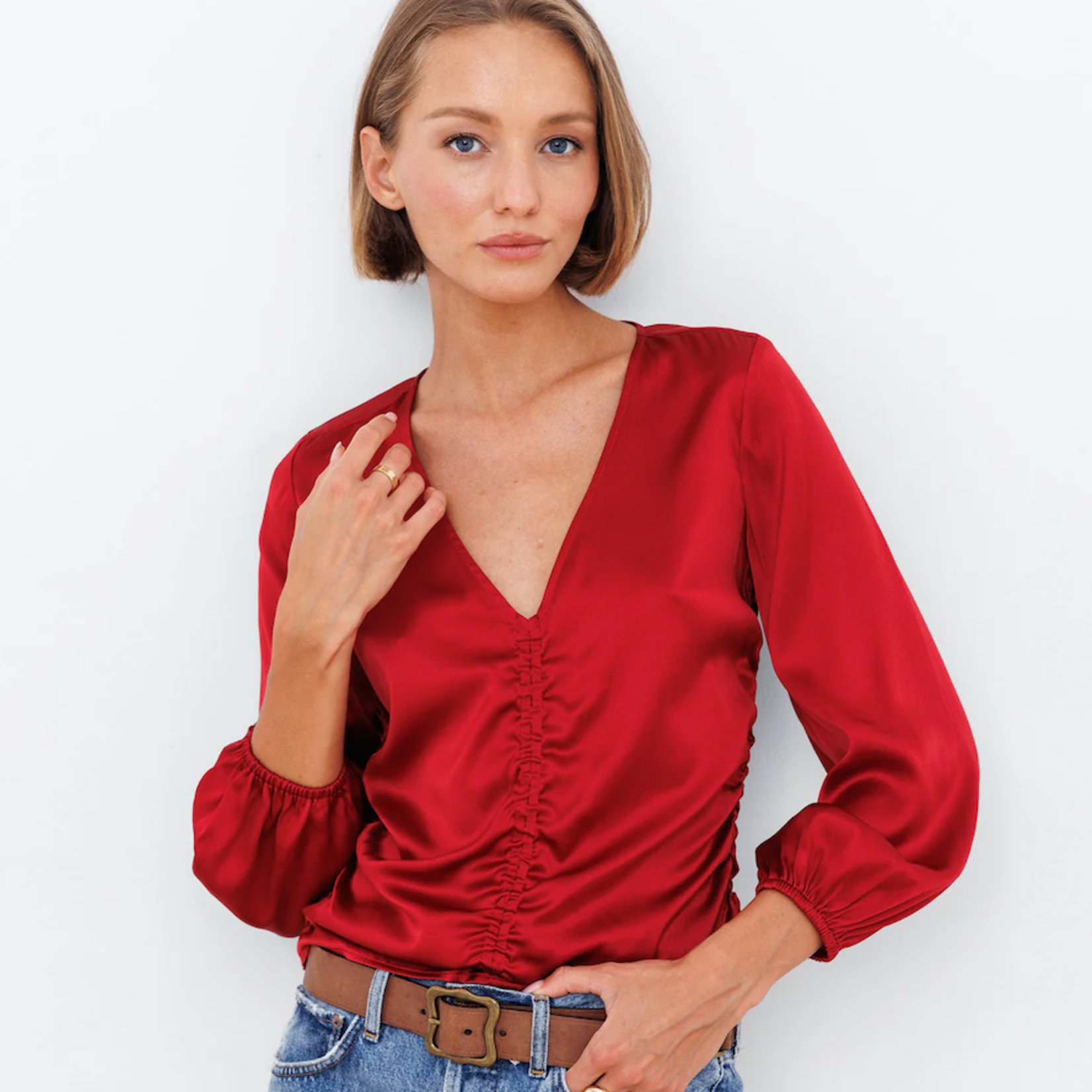 GO SILK GO SCRUNCH TOP