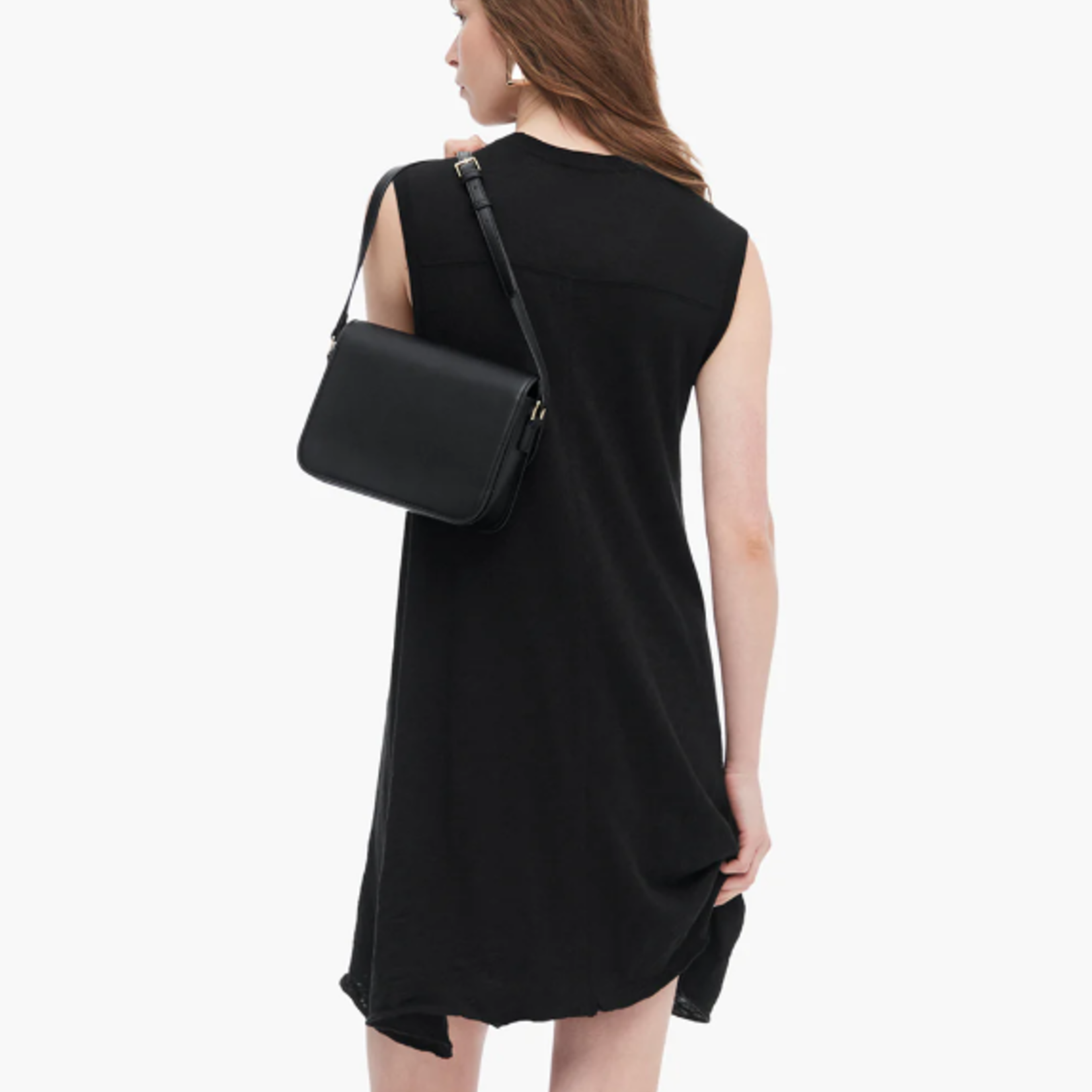 ATM SLUB JERSEY SLEEVELESS DRESS