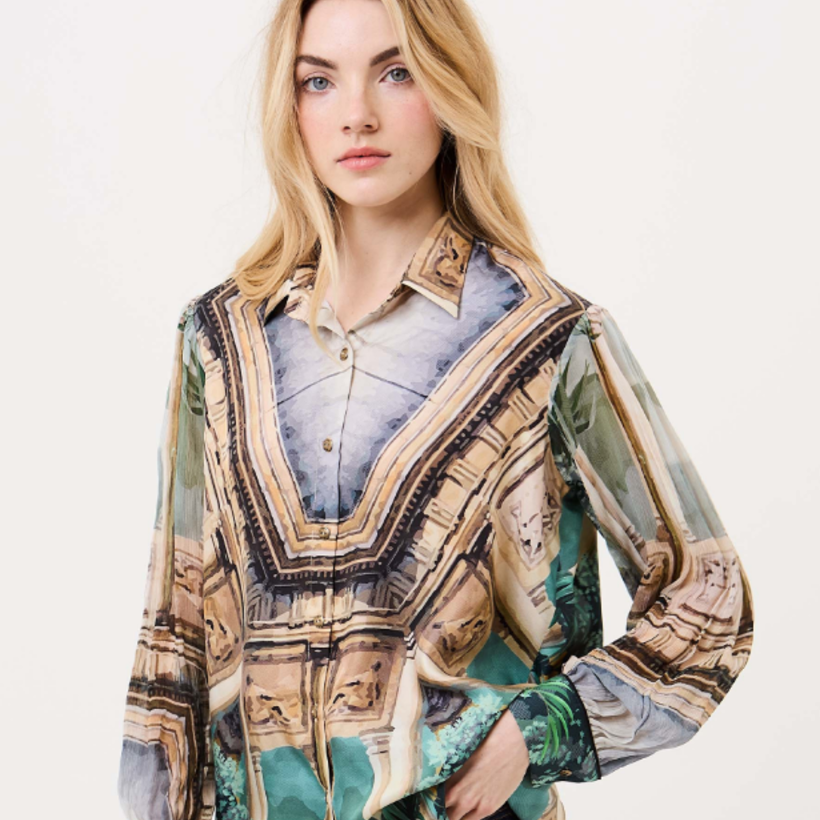 FALGUNI PALM AND PRISM SHIRT